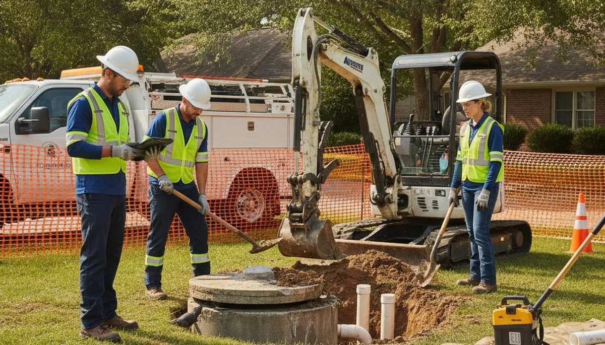 Lakeland, FL plumber inspecting septic system for home repair service